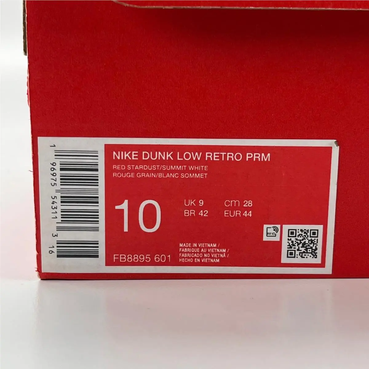 Nike shoes - Nike Dunk Low Retro PRM Red Stardust - FB8895-601 - Pink 8