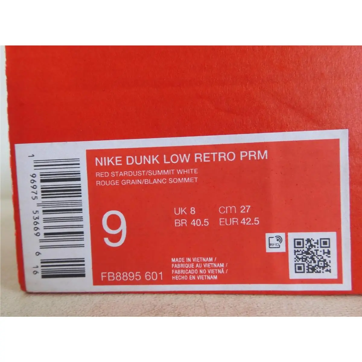 Nike shoes - Nike Dunk Retro Low - Dunk Retro Low - FB8895-601 - Red (UPC: 196975536696) 3