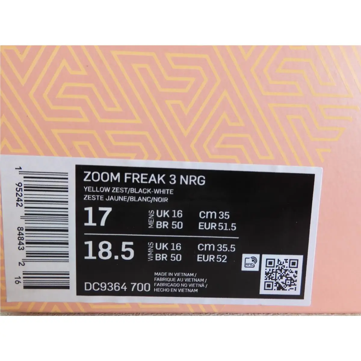 Nike shoes - Nike Zoom Freak - Zoom Freak - DC9364-700 - Yellow (UPC: 195242848432) 3