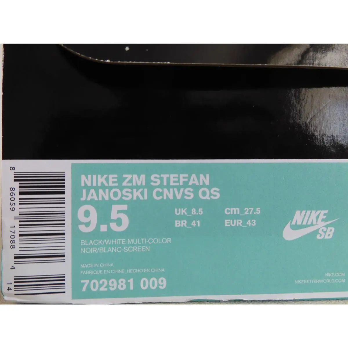 Nike shoes - Nike Zoom Stefan Janoski - Zoom Stefan Janoski - 702981-009 - Black (UPC: 886059170884) 3
