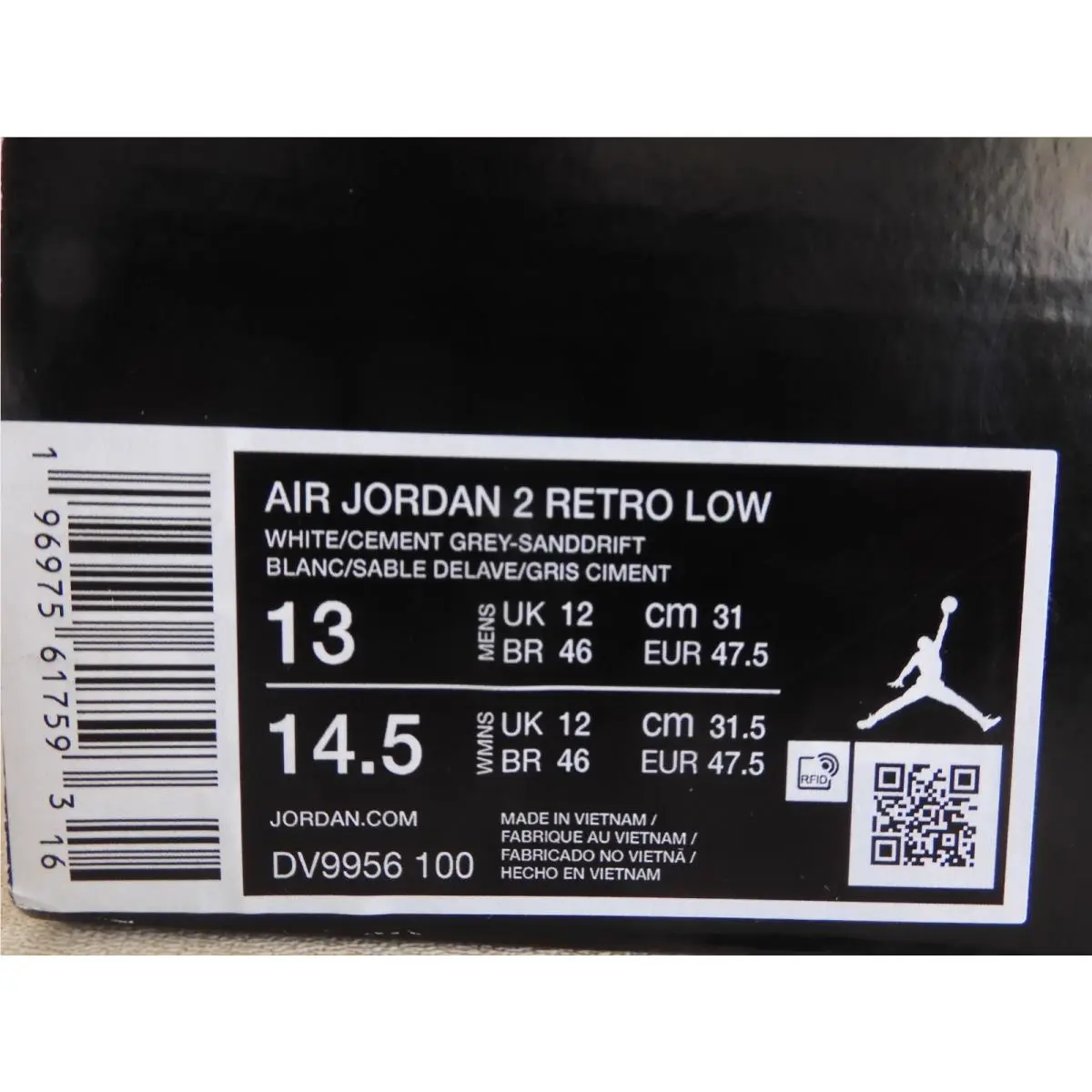 Nike shoes - Air Jordan 2 - Air - DV9956-100 - White (UPC: 196975617593) 7