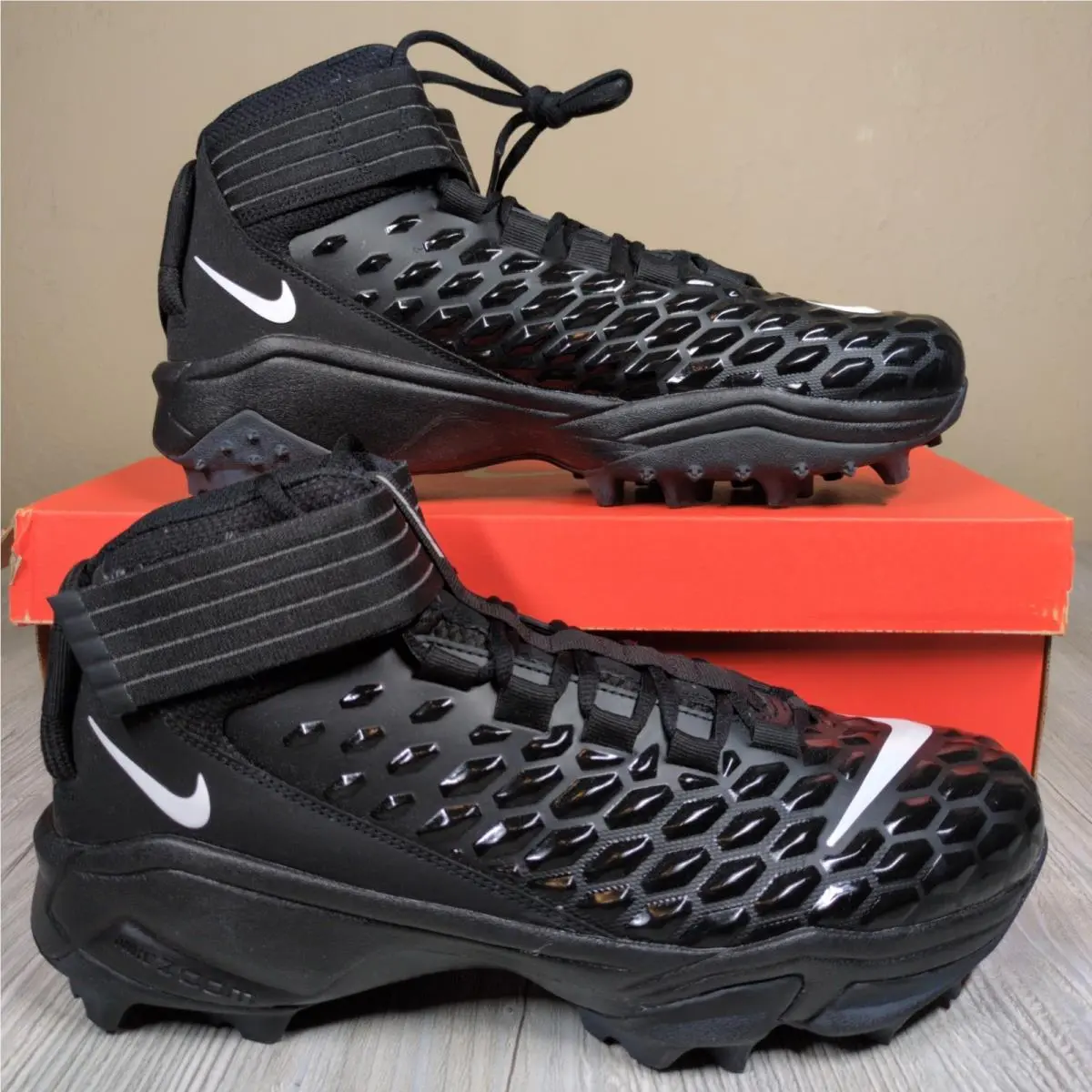 Nike Force Savage Pro 2 Shark Football Black Mens Size 12.5 BV5448-001 - Black