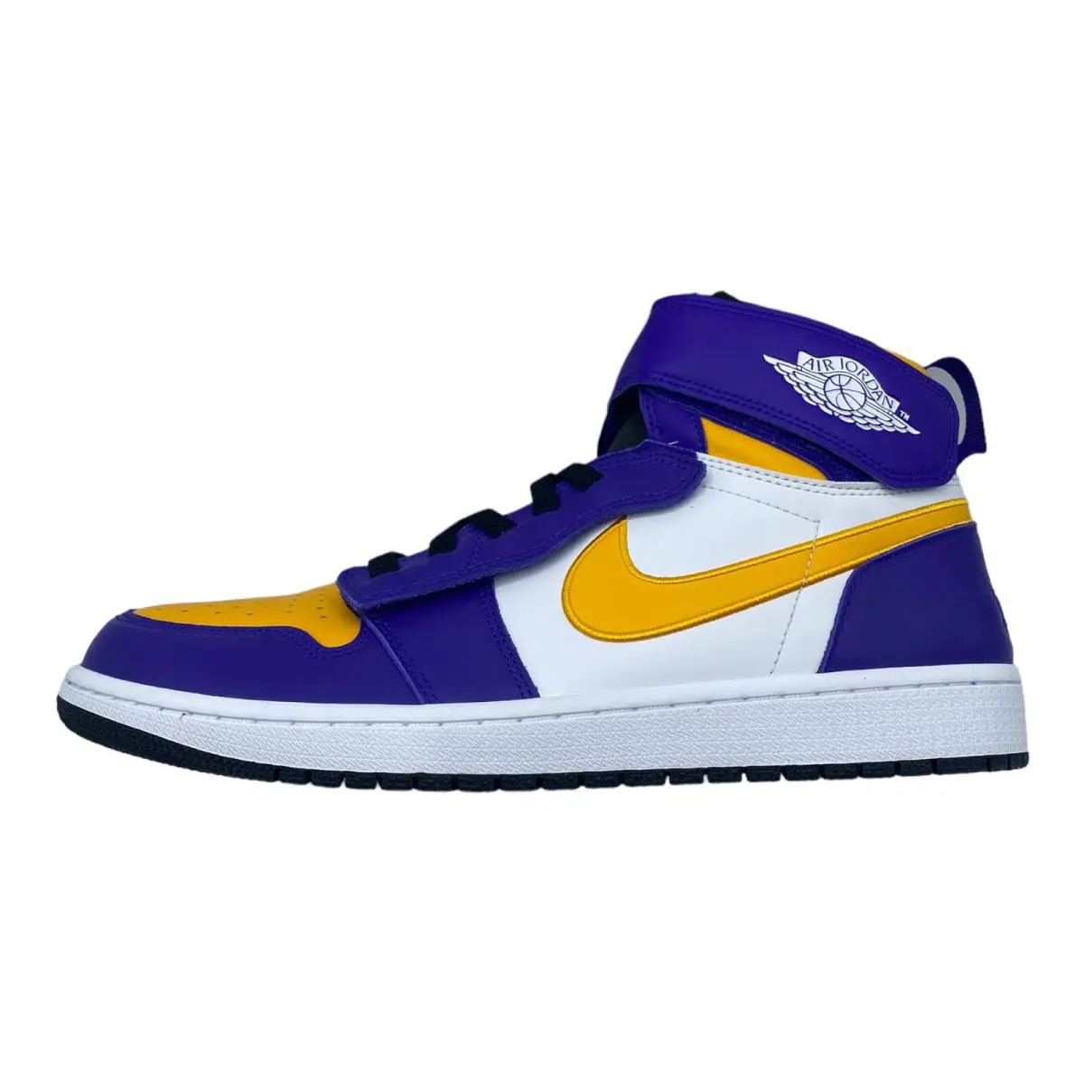 Nike Air Jordan 1 Hi Flyease `lakers` Purple Gold CQ3835-517 - Men`s Size 13 - Dark Concord/White/Black/Taxi