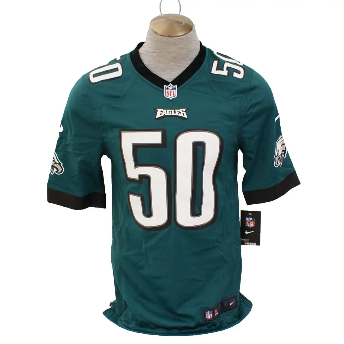Nike Men`s S Green Philadelphia Eagles Alonso 50 Football Jersey 468951