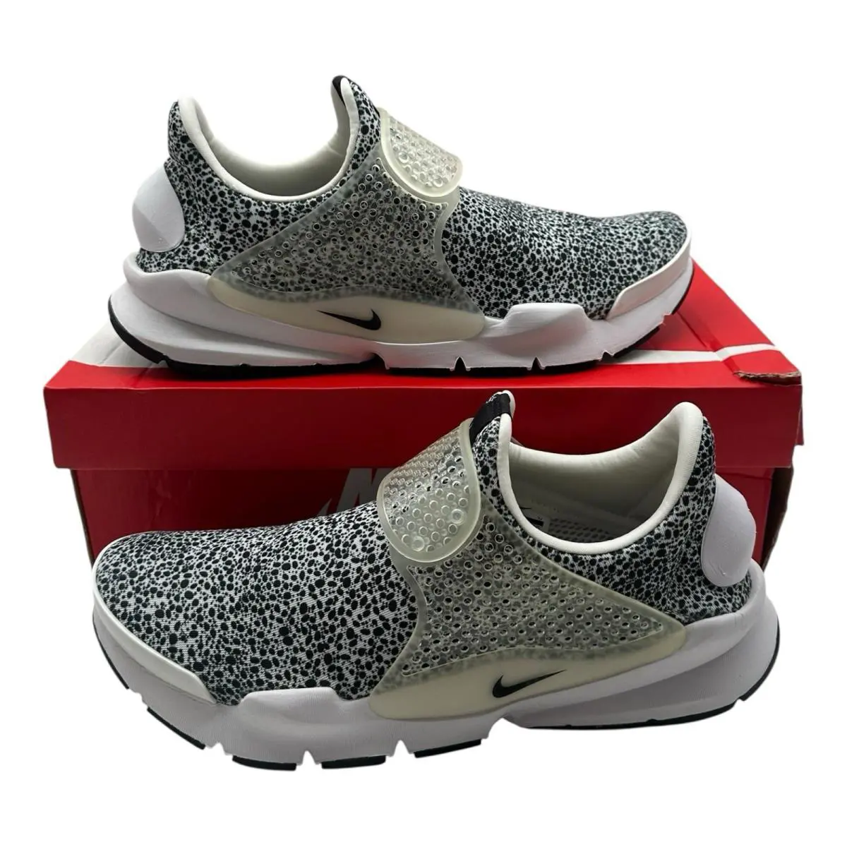 Nike Sock Dart QS Running Shoes Men`s Size 12 White/black Sneakers 942198-100 - White