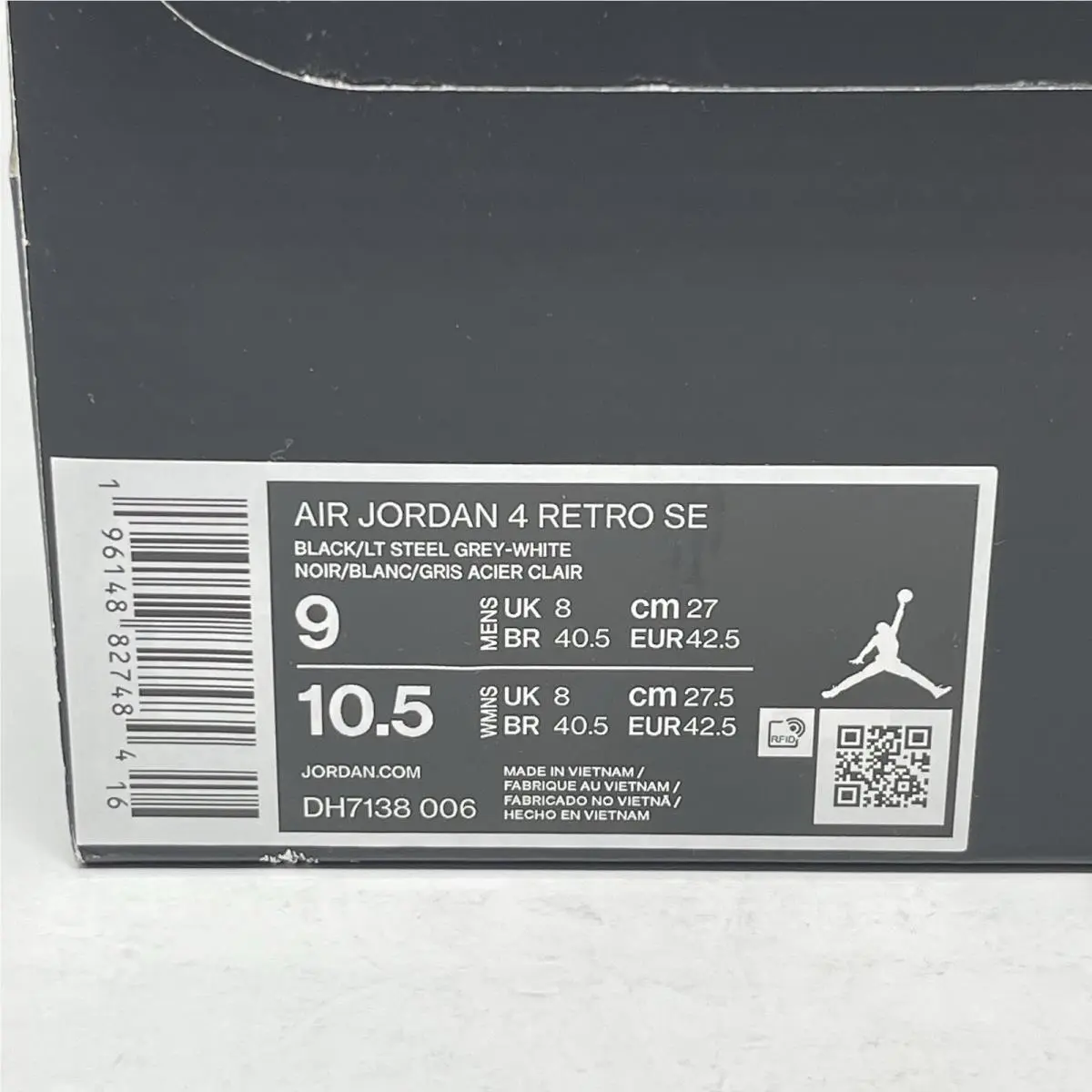 Nike shoes - Air Jordan 4 - Air - DH7138-006 - Black (UPC: 0196148827484) 10