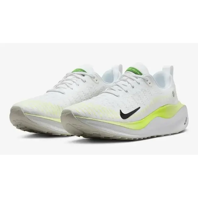 Nike Infinityrn 4 Men`s White Light Lemon Twist Volt Black DR2665-101 Sz 7.5