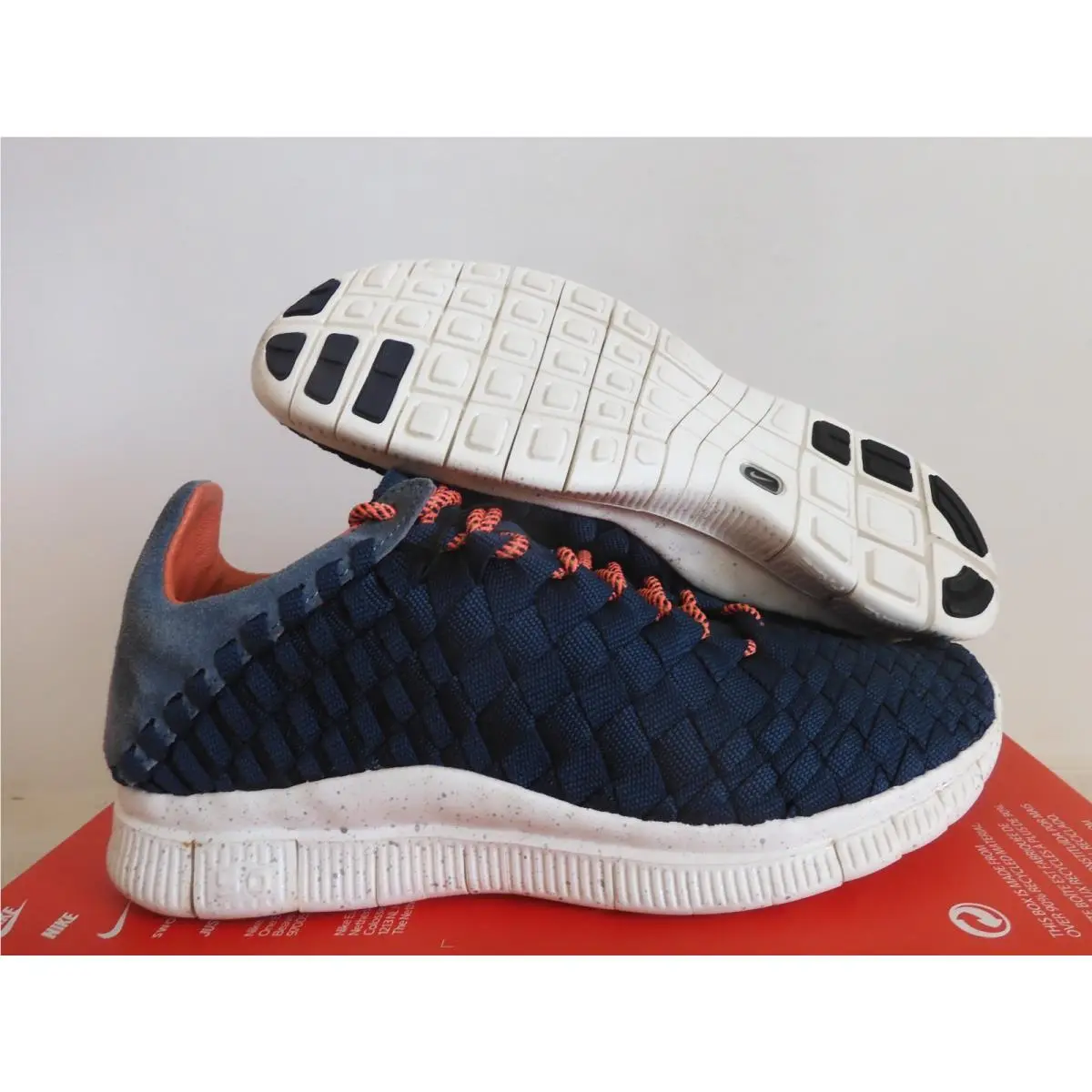 Nike Free Inneva Woven Armory Navy Blue Mens Sz 8.5 579916-444