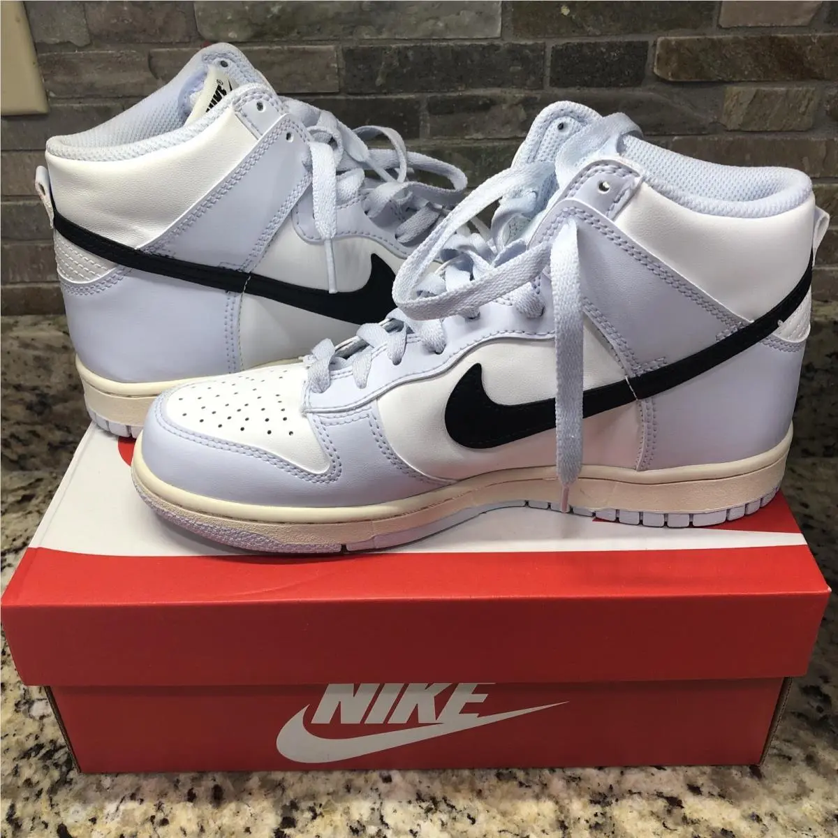 Nike Dunk High GS Summit White /football Grey Size 6Y or Womens 7.5