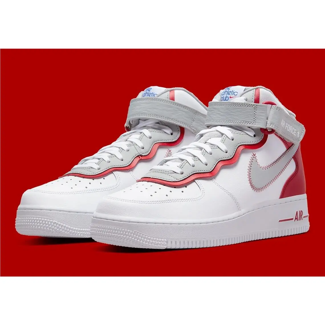Nike Air Force 1 Mid `07 LV8 Athletic Club White Gym Red Mens 8 Womens 9.5