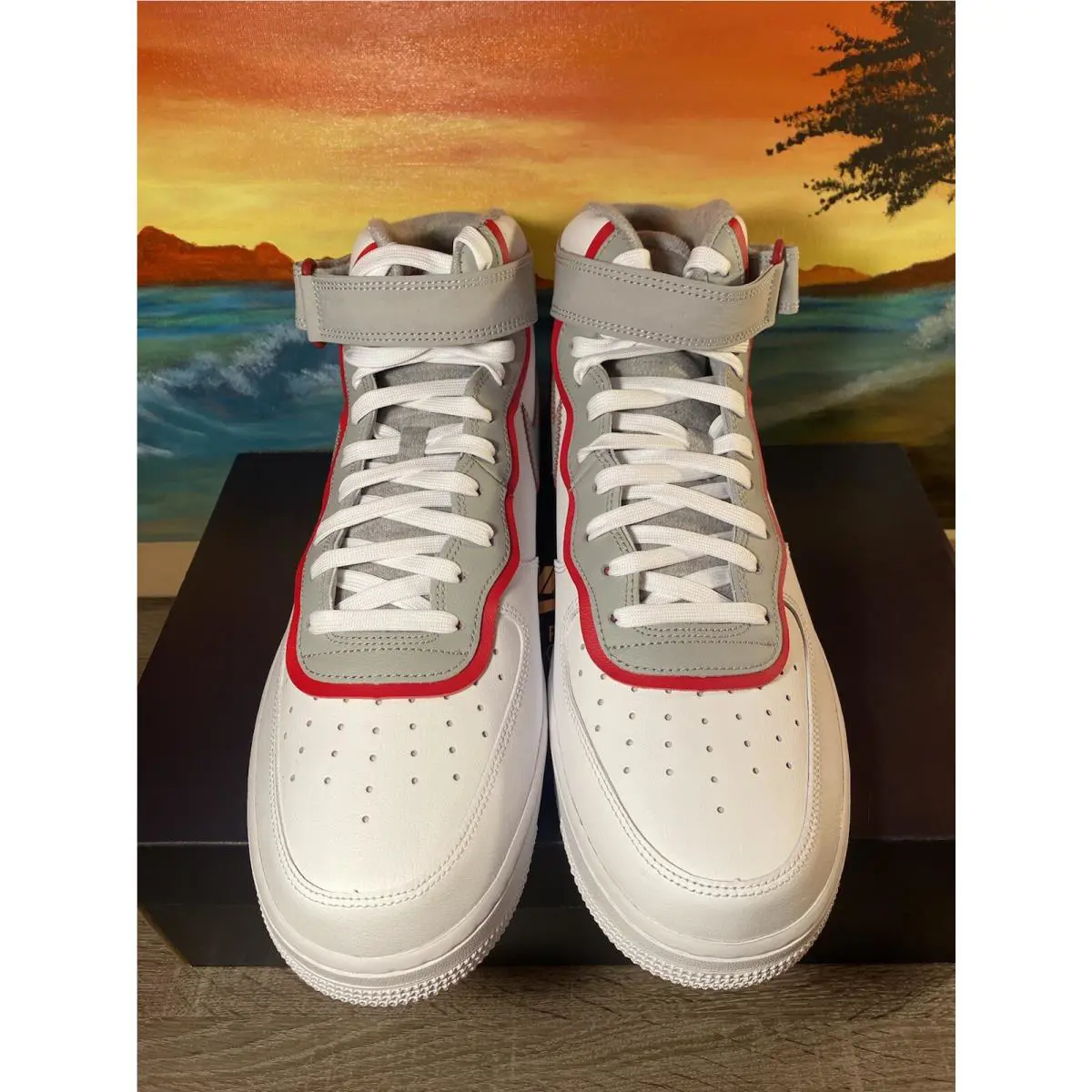 Nike shoes - Nike Air Force 1 `07 LV8 - DH7451-100 - WHITE/GYM RED/WHITE/LIGHT SMOKE GREY 1