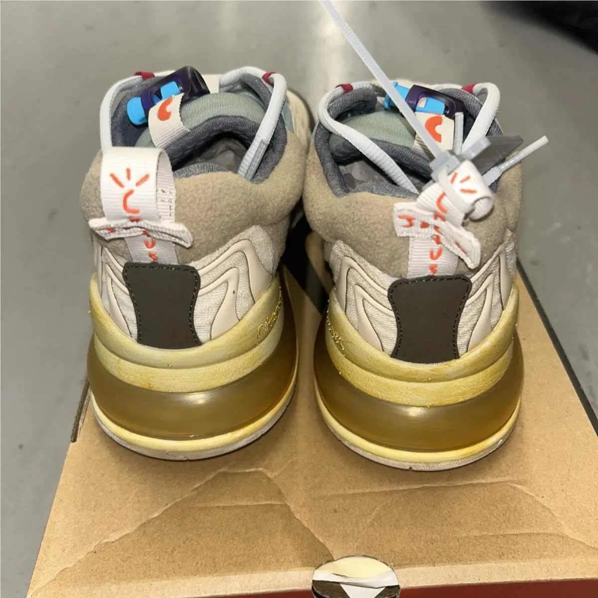 Nike shoes - Nike Air Max 270 React - CT2864-200 - Ivory (UPC: 0194275007236) 2