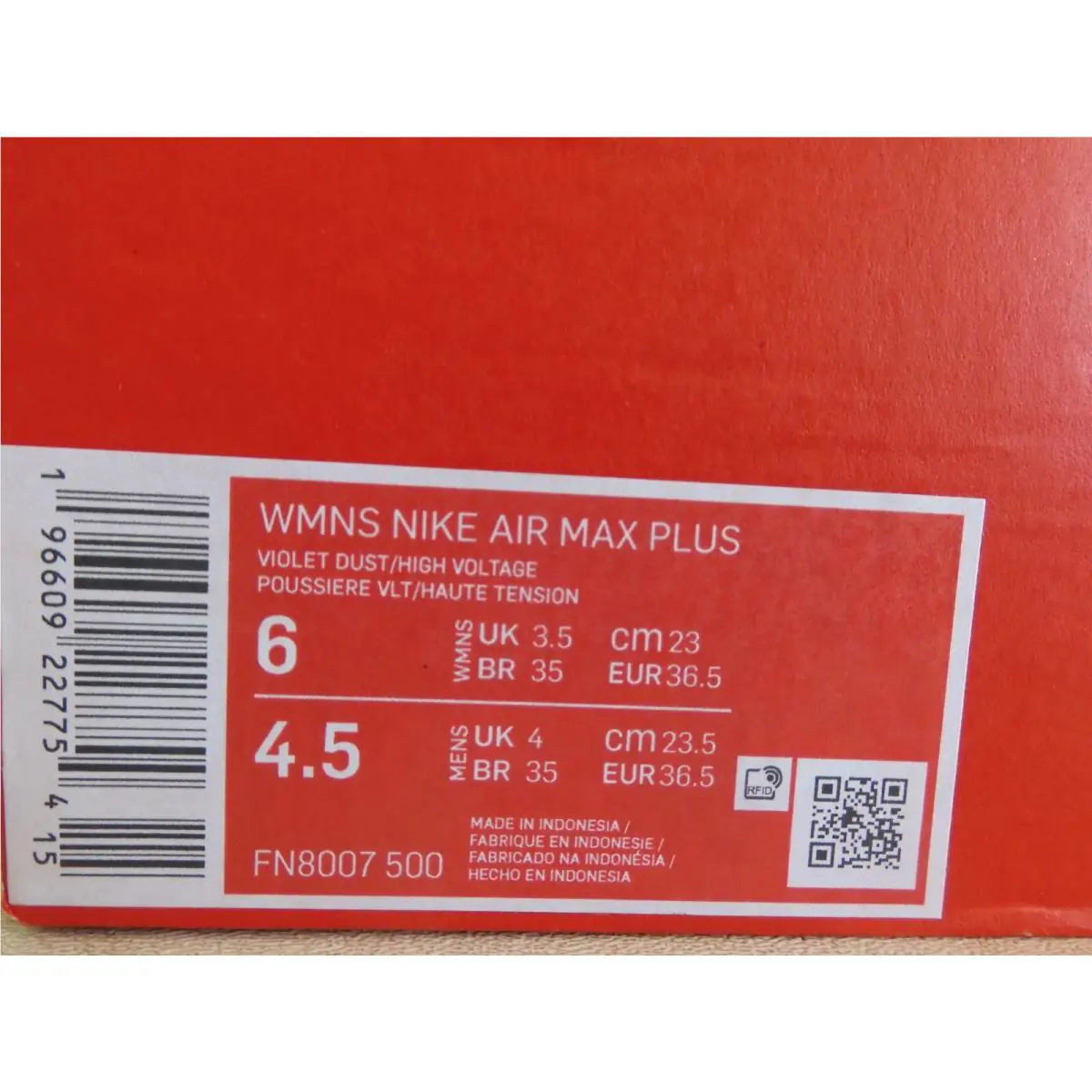 Nike shoes - Nike Air Max Plus - Air Max Plus - Fn8007-500 - Purple (UPC: 196609227754) 3