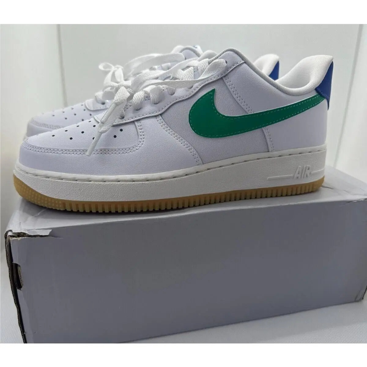 Nike Womens 7.5 Air Force 1 `07 White Stadium Green Casual Shoes DD8959-110