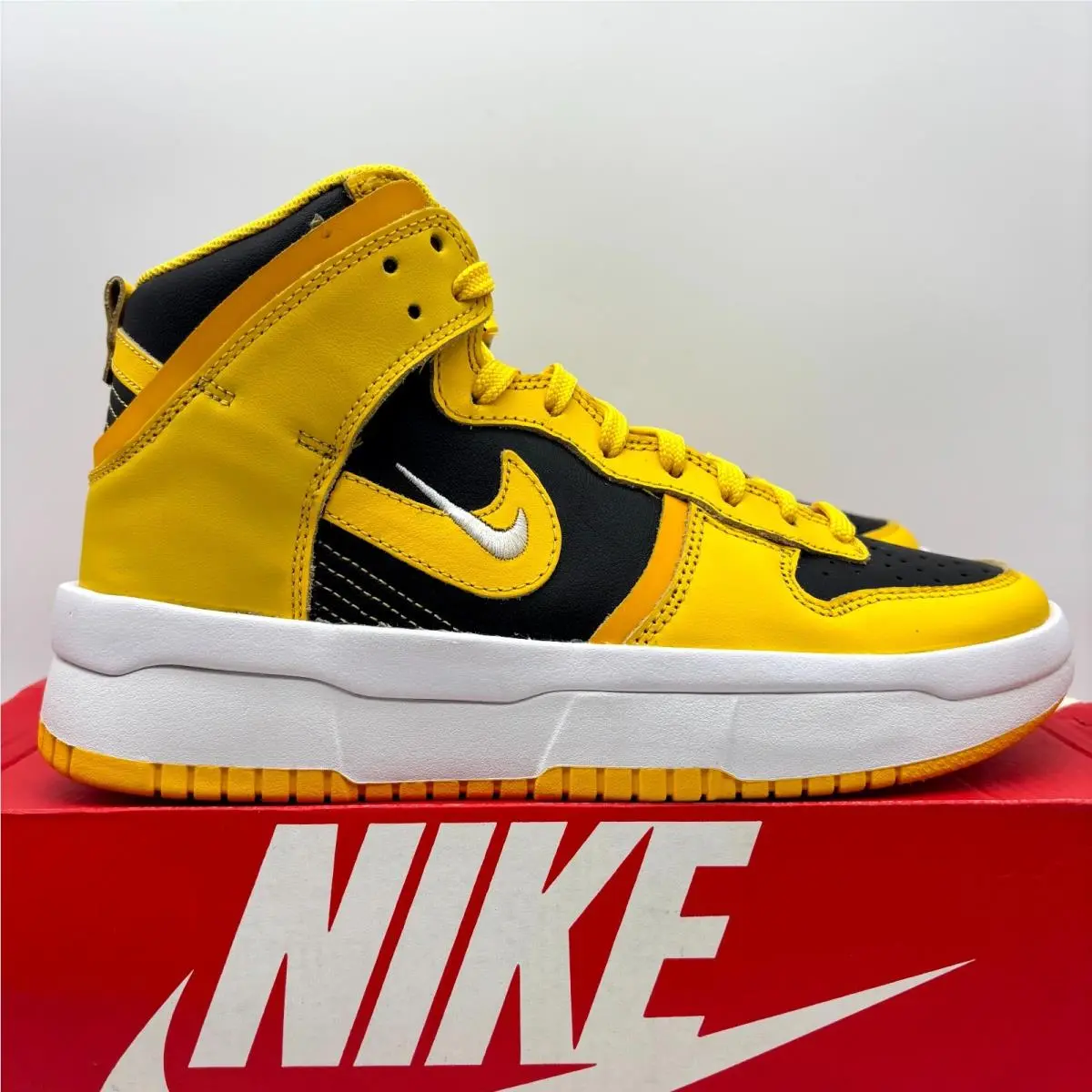 Dunk High Up Varsity Maize Black Gold Athletic Shoes US 7 Womens DH3718-001 by Nike