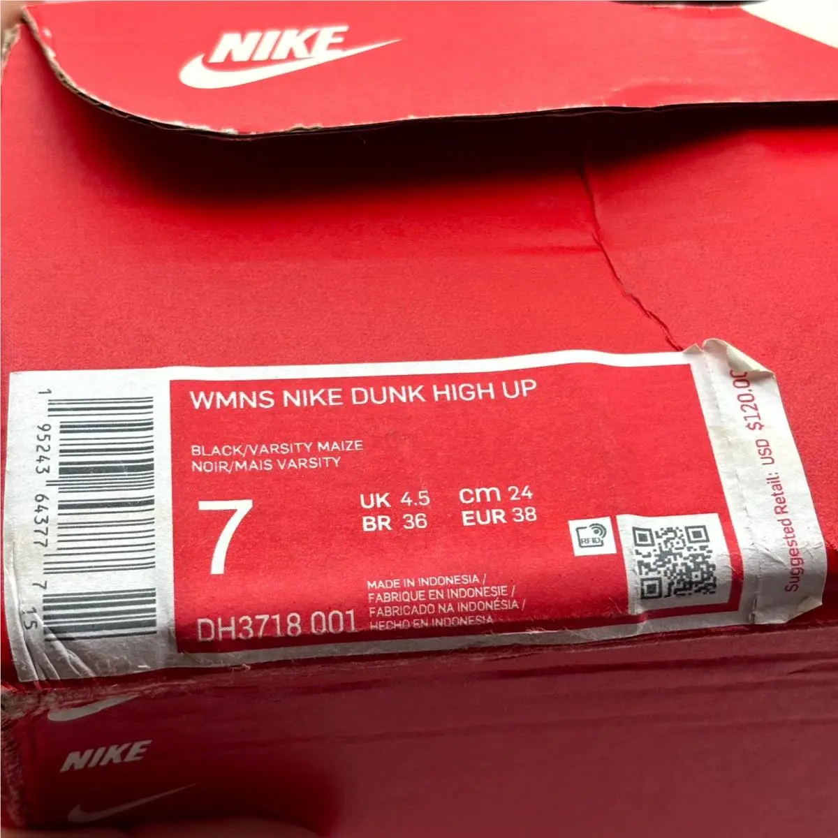 Nike shoes - Nike Dunk High Up DH3718-001 - DH3718-001 - Black University Gold (UPC: 195243643777) 6
