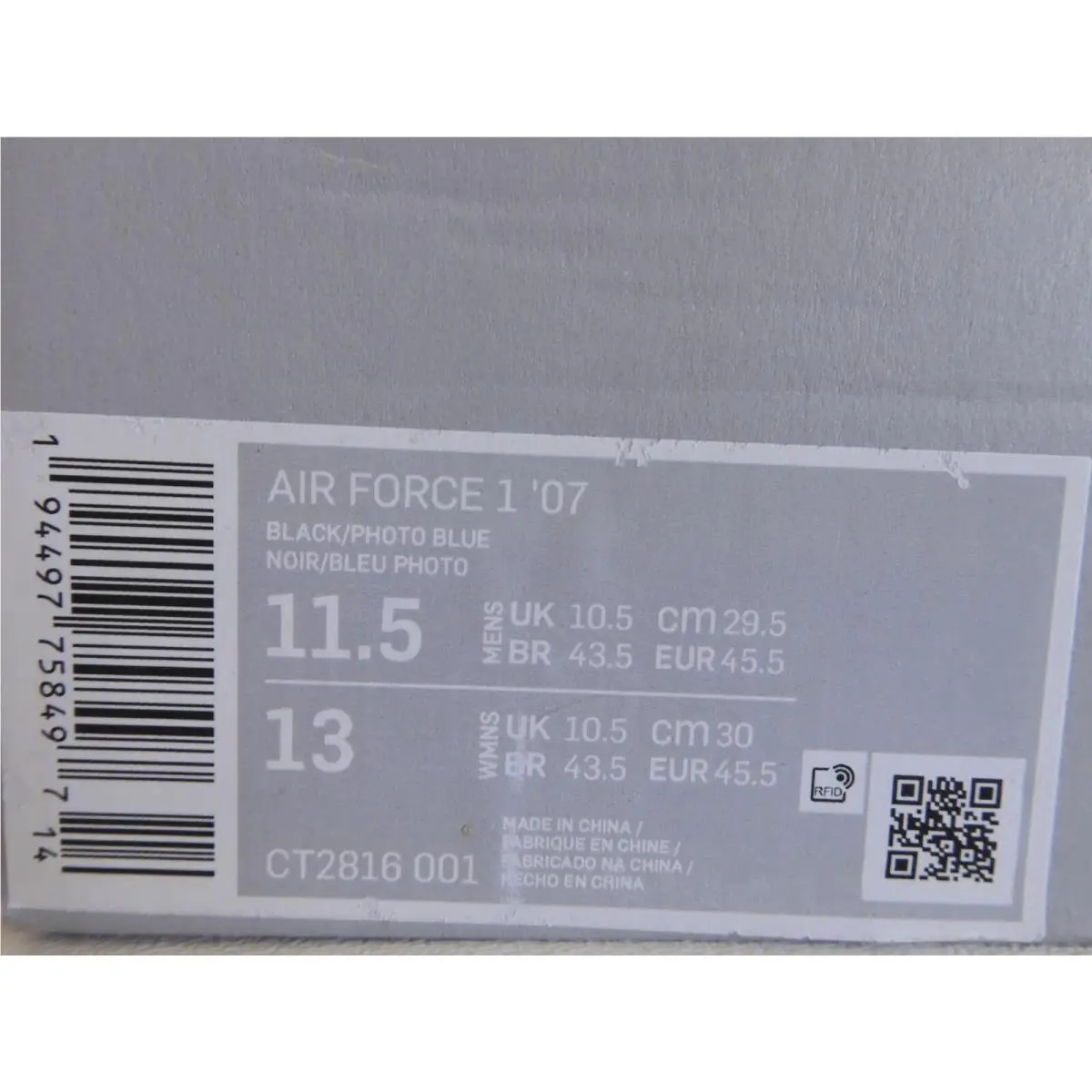 Nike shoes - Nike Air Force 1 `07 - CT2816-001 - Black (UPC: 194497758497) 3