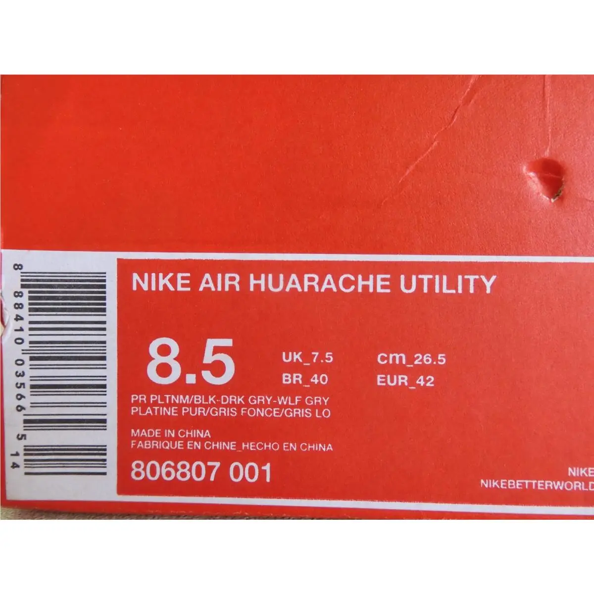 Nike shoes - Nike Air Huarache - Air Huarache - 806807-001 - Gray (UPC: 888410035665) 6