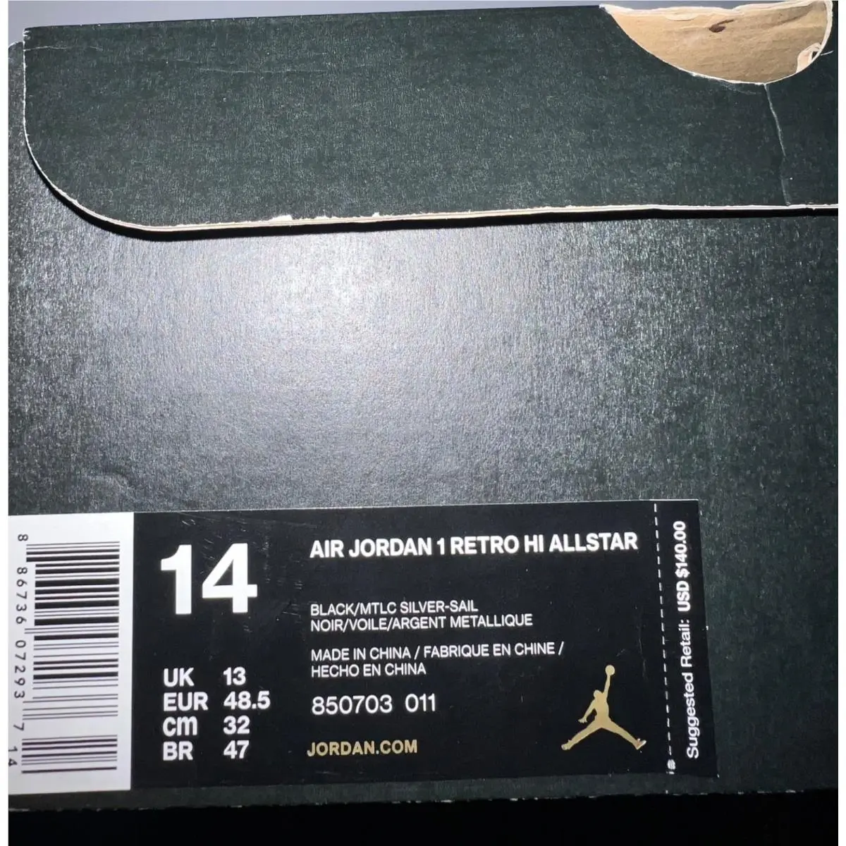 Nike shoes - Air Jordan 1 - Air - 850703-011 - Black (UPC: 0886736072937) 8
