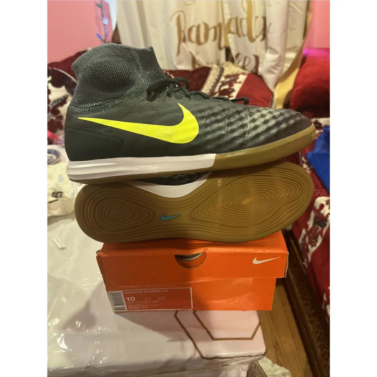 Nike shoes - Hypervenomx Proximo - Hypervenomx Proximo - 747484-008 - BLACK / BLACK-TTL ORANGE-RCR BL, Manufacturer: BLACK / BLACK-TTL ORANGE-RCR BL (UPC: 0887223763536) 4