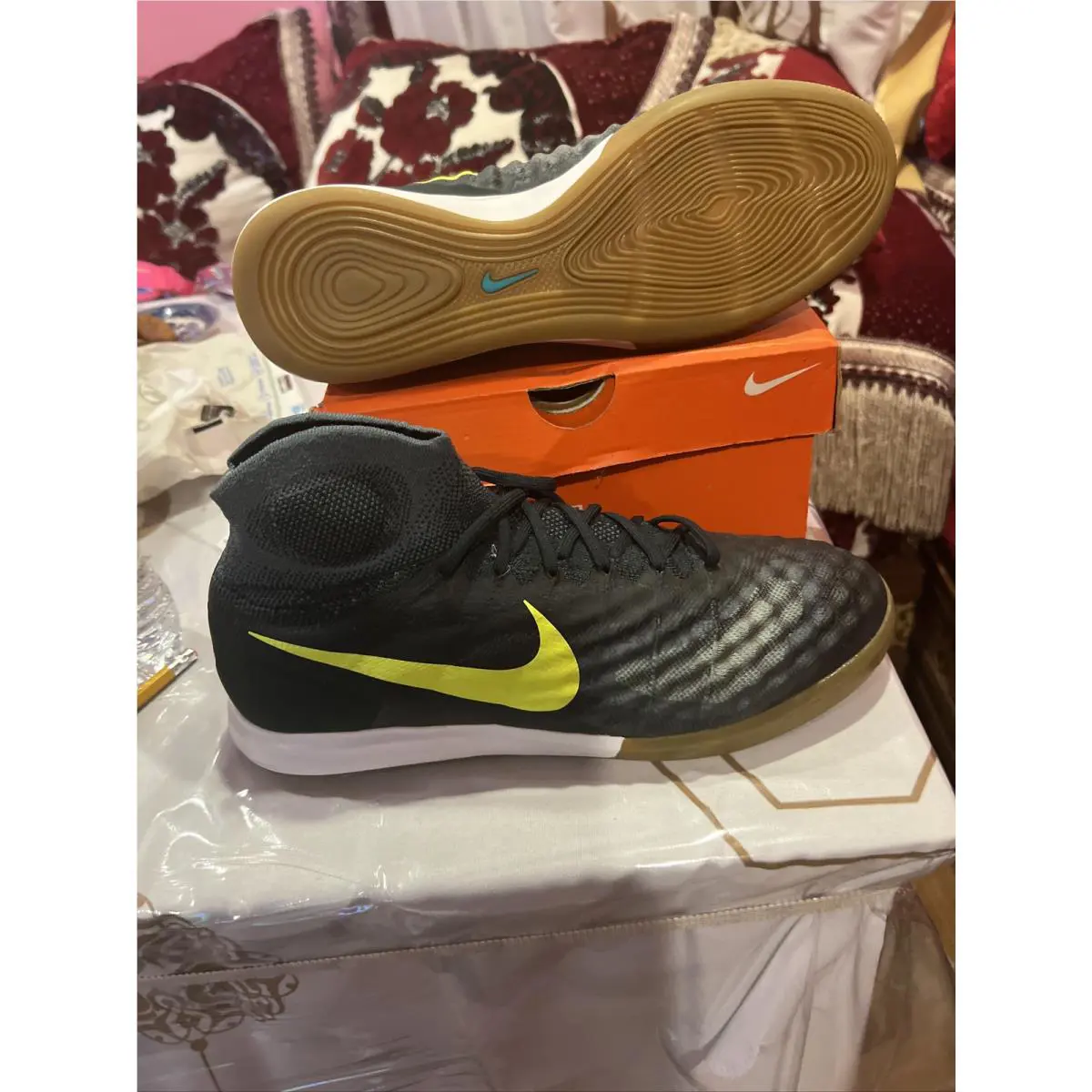 Nike shoes - Hypervenomx Proximo - Hypervenomx Proximo - 747484-008 - BLACK / BLACK-TTL ORANGE-RCR BL, Manufacturer: BLACK / BLACK-TTL ORANGE-RCR BL (UPC: 0887223763536) 5