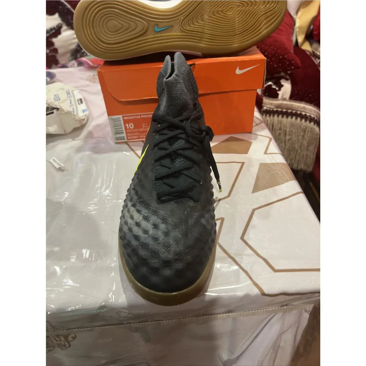 Nike shoes - Hypervenomx Proximo - Hypervenomx Proximo - 747484-008 - BLACK / BLACK-TTL ORANGE-RCR BL, Manufacturer: BLACK / BLACK-TTL ORANGE-RCR BL (UPC: 0887223763536) 6