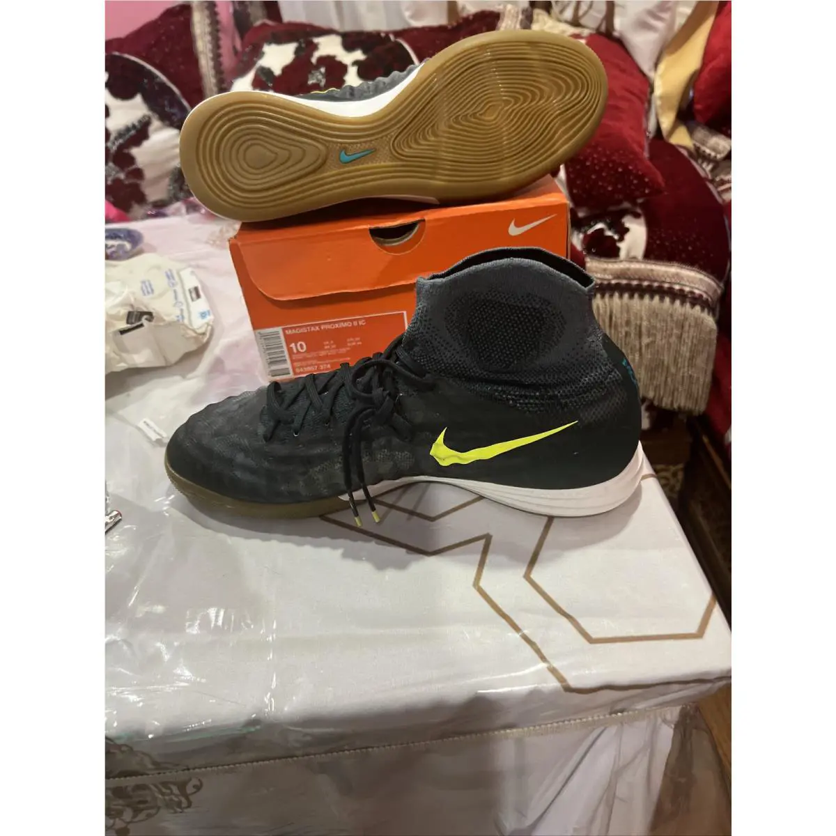 Nike shoes - Hypervenomx Proximo - Hypervenomx Proximo - 747484-008 - BLACK / BLACK-TTL ORANGE-RCR BL, Manufacturer: BLACK / BLACK-TTL ORANGE-RCR BL (UPC: 0887223763536) 7