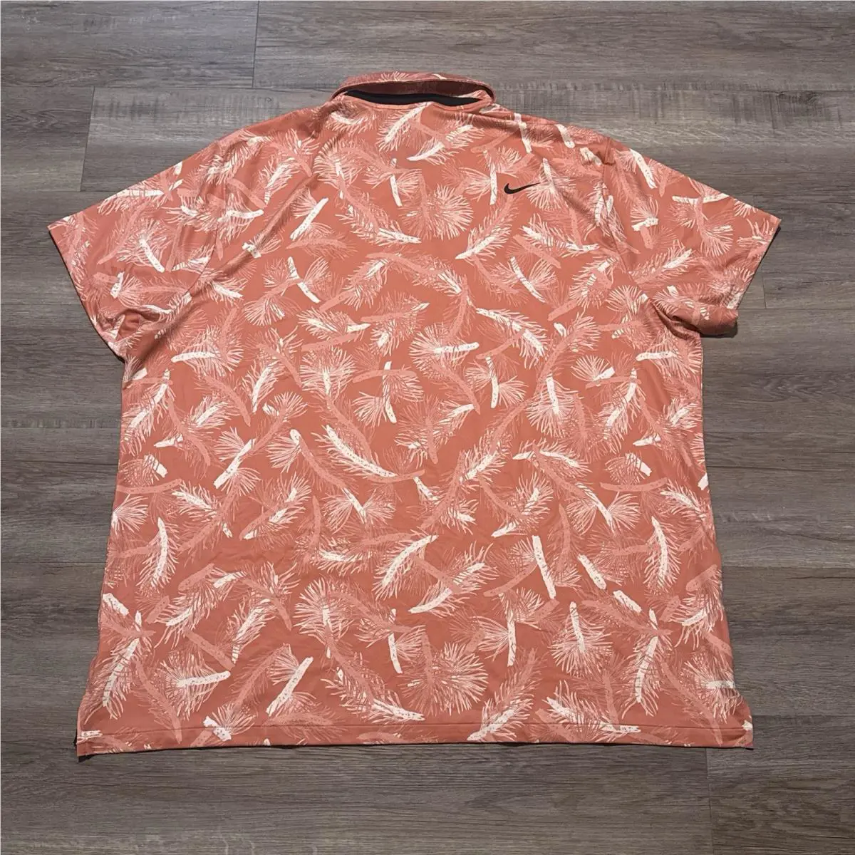 Nike clothing - Dri-FIT Tour Pine Print Polo - FQ0402 - Terracotta (UPC: 197593887672) 0
