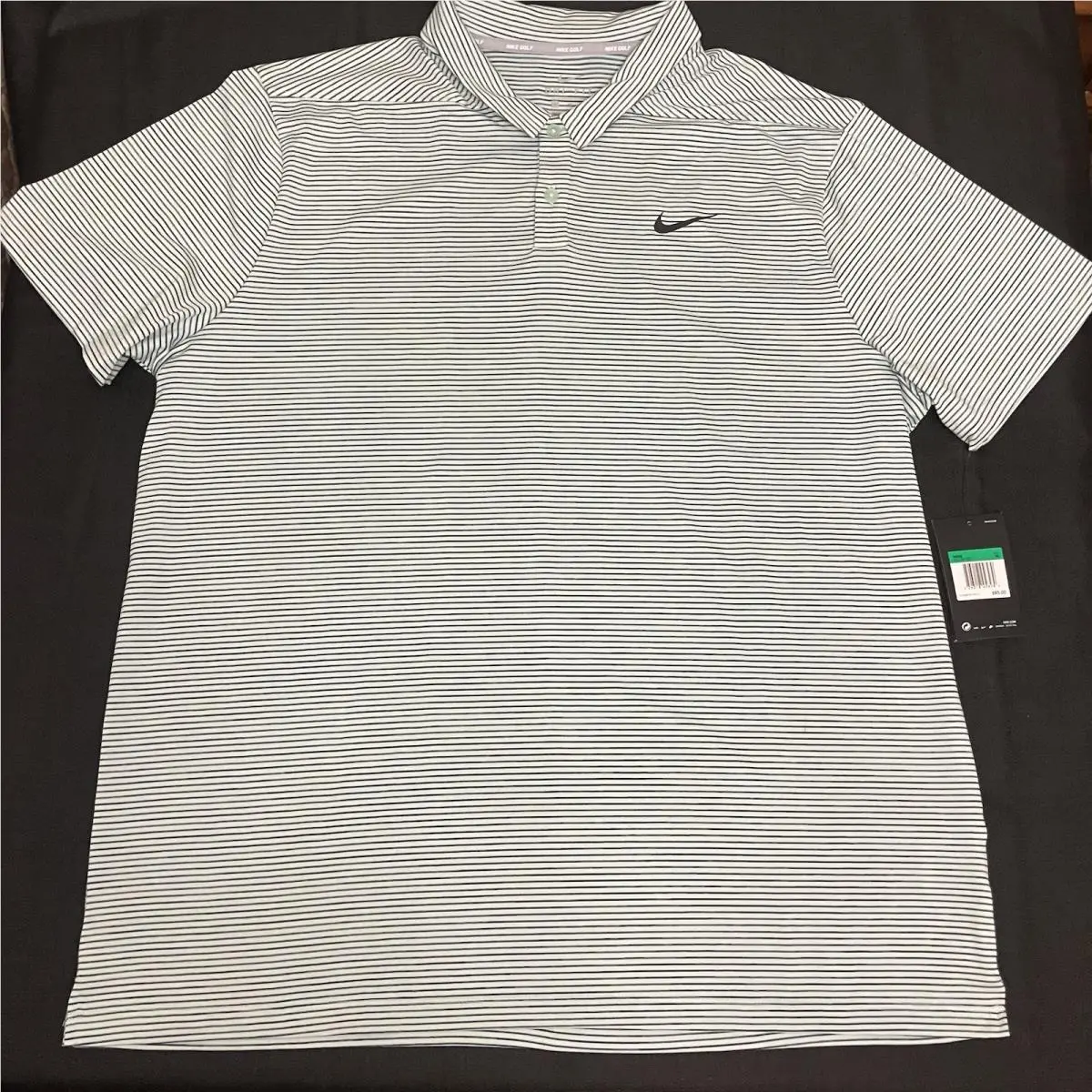 Nike clothing - TW Tiger Woods Dry Cooling Stripe Polo - 932196 - Green Glow Midnight Spruce 2
