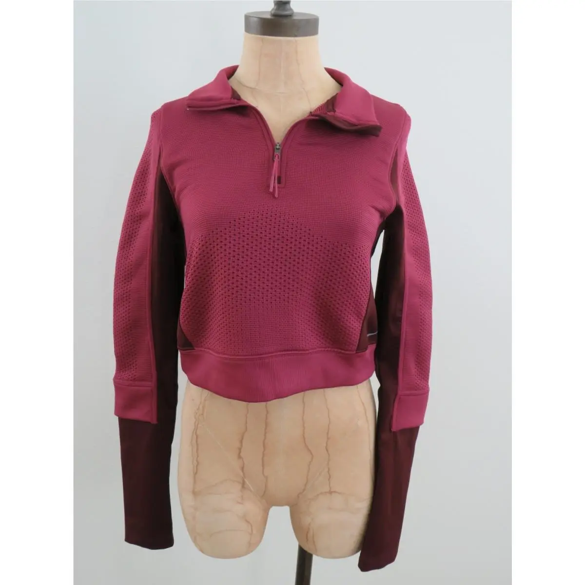 Nike Therma Fit Fleece Top Shirt Adv Long Sleeve Purple 1/4 Zip Womens S
