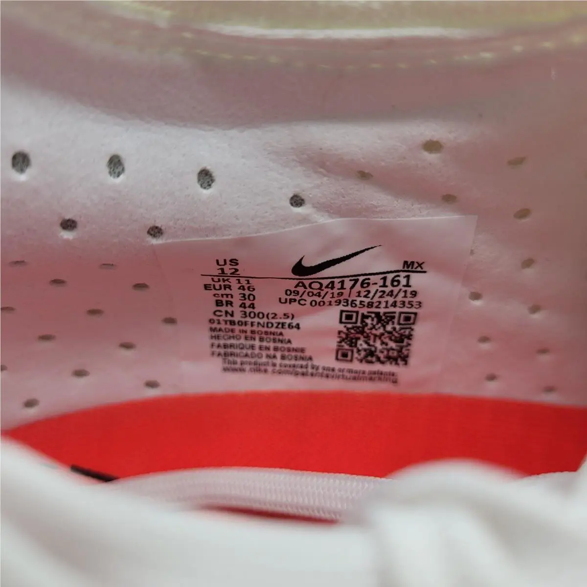 Nike shoes - Vapor 13 Elite FG - Vapor Elite - AQ4176-161 - White/Laser Crimson-Black 5
