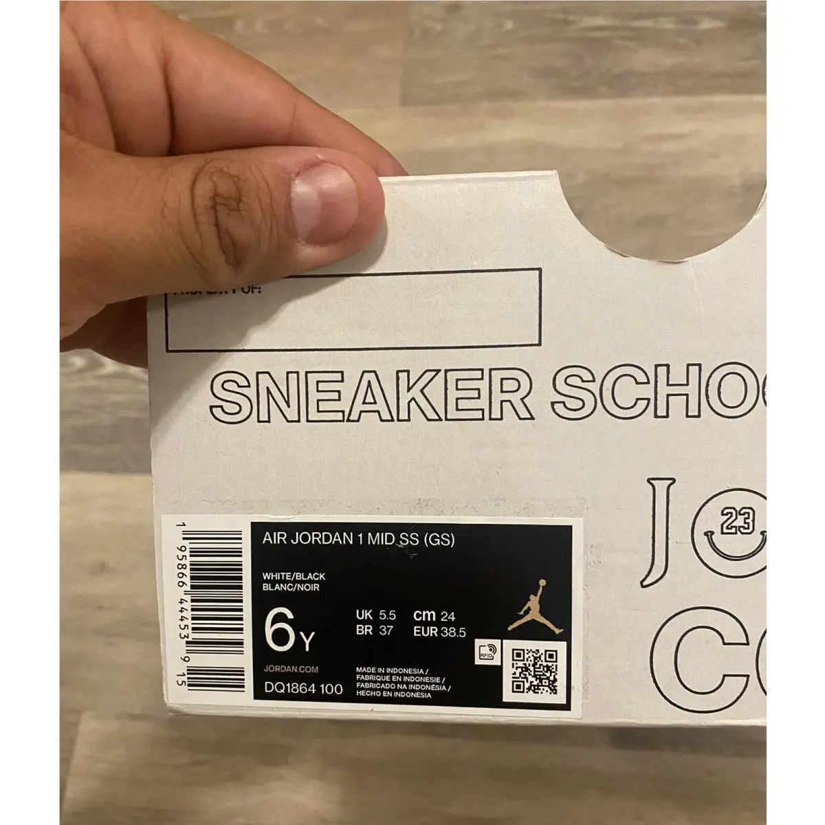 Nike shoes - Air Jordan 1 Mid GS - DQ1864-100 - White-Black (UPC: 195866444539) 10