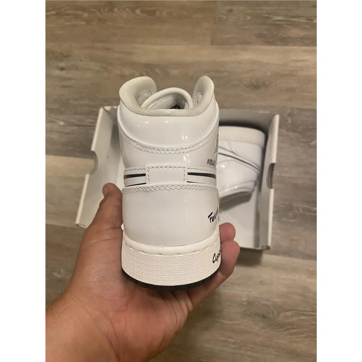 Nike shoes - Air Jordan 1 Mid GS - DQ1864-100 - White-Black (UPC: 195866444539) 0