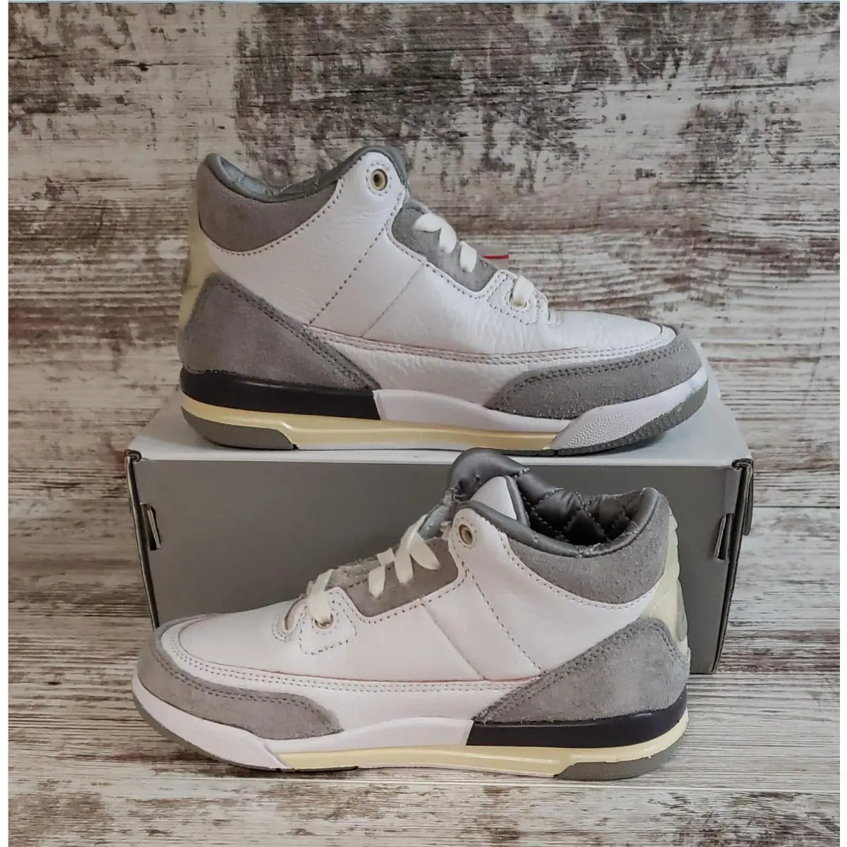 Nike shoes - Air Jordan 3 - Air - White/White -Medium Grey (UPC: 194958357856) 5