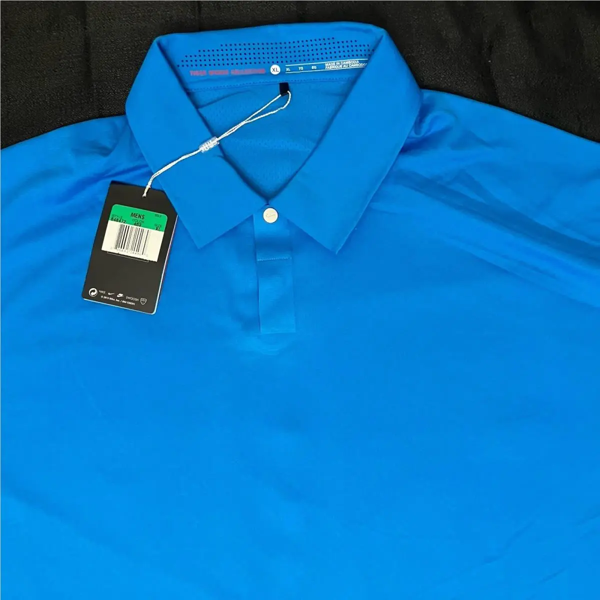 Nike clothing - Tiger Woods TW Vapor Control Max Polo - Photo Blue Black 3