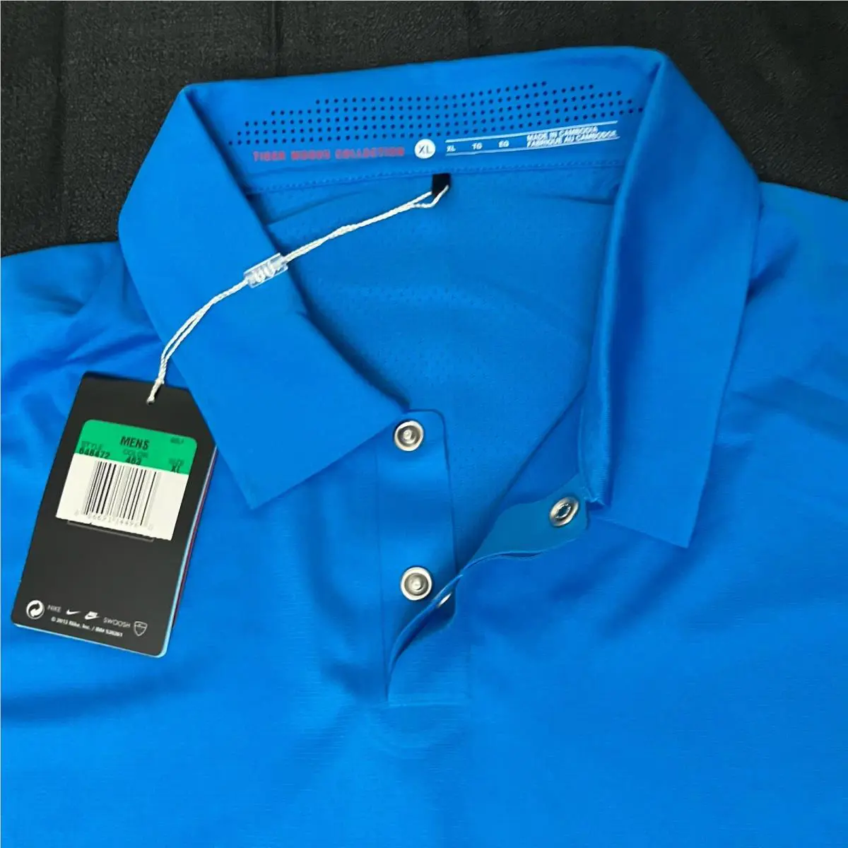 Nike clothing - Tiger Woods TW Vapor Control Max Polo - Photo Blue Black 5