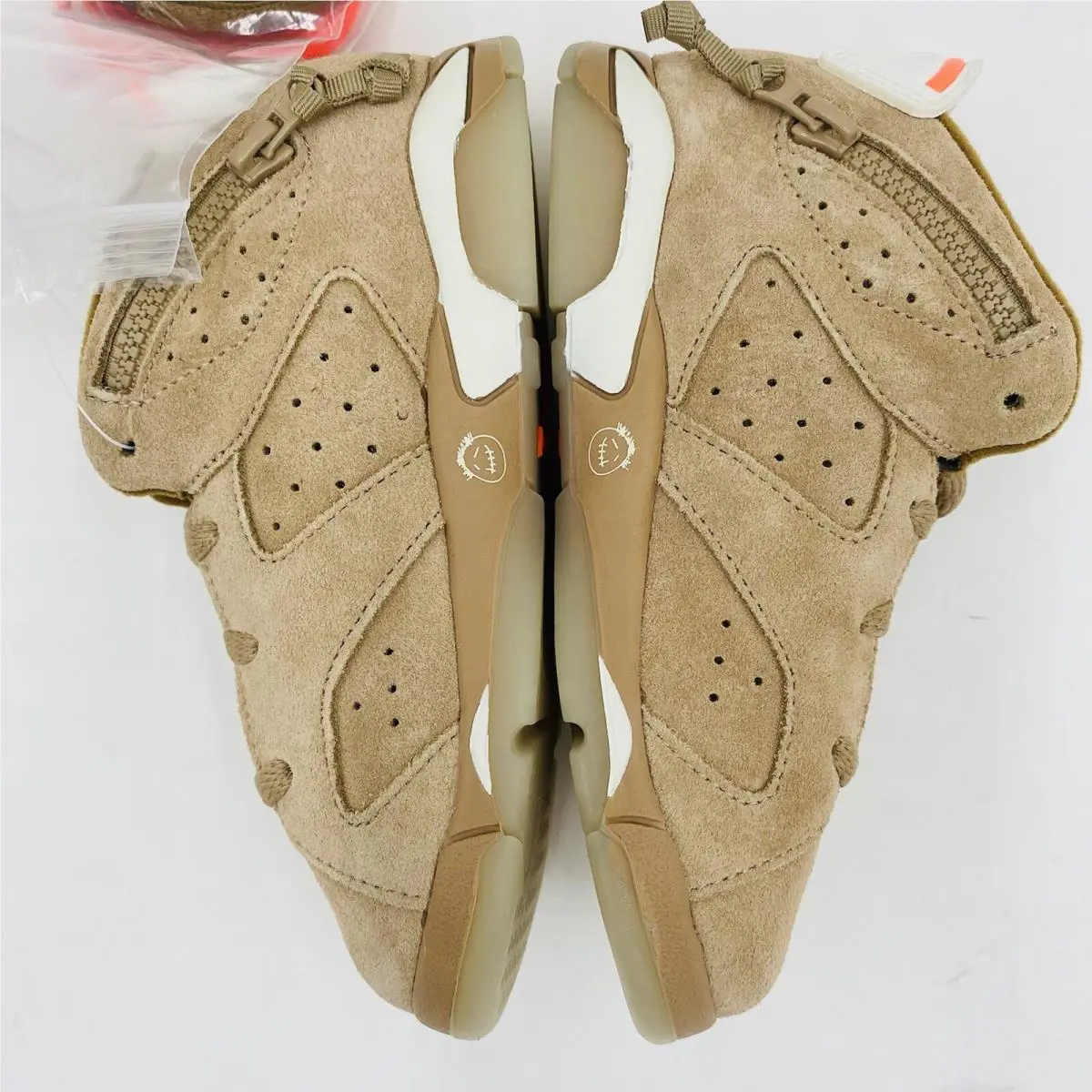 Nike shoes - Air Jordan Retro 6 - Air Retro - British Khaki/ Sail/ Bright Crimson (UPC: 0194958241407) 8