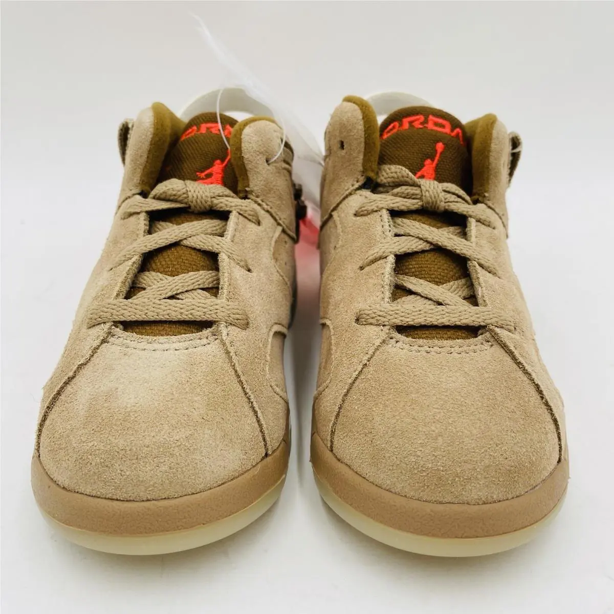 Nike shoes - Air Jordan Retro 6 - Air Retro - British Khaki/ Sail/ Bright Crimson (UPC: 0194958241407) 5