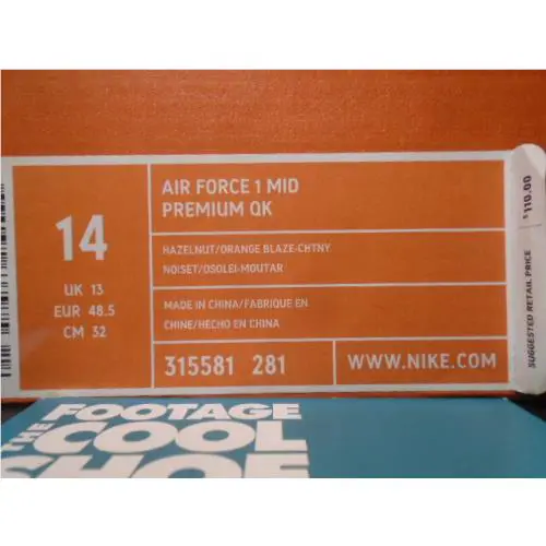Nike shoes - Nike Air Force 1 Mid Premium QK - 315581-281 - Brown 7