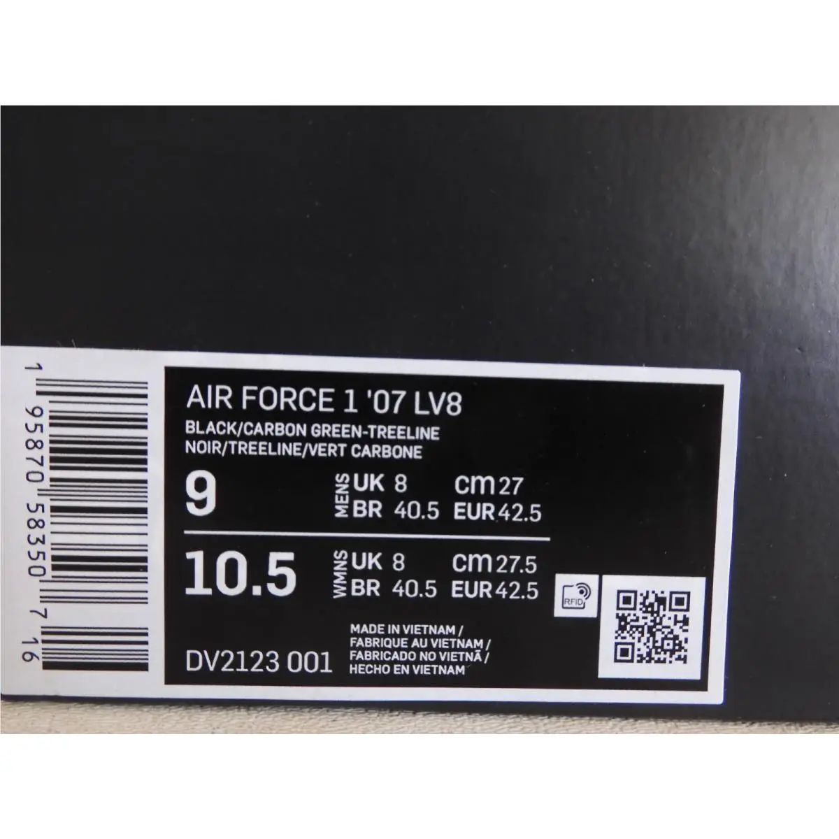 Nike shoes - Nike Air Force 1 `07 - DV2123-001 - Black (UPC: 195870583507) 3