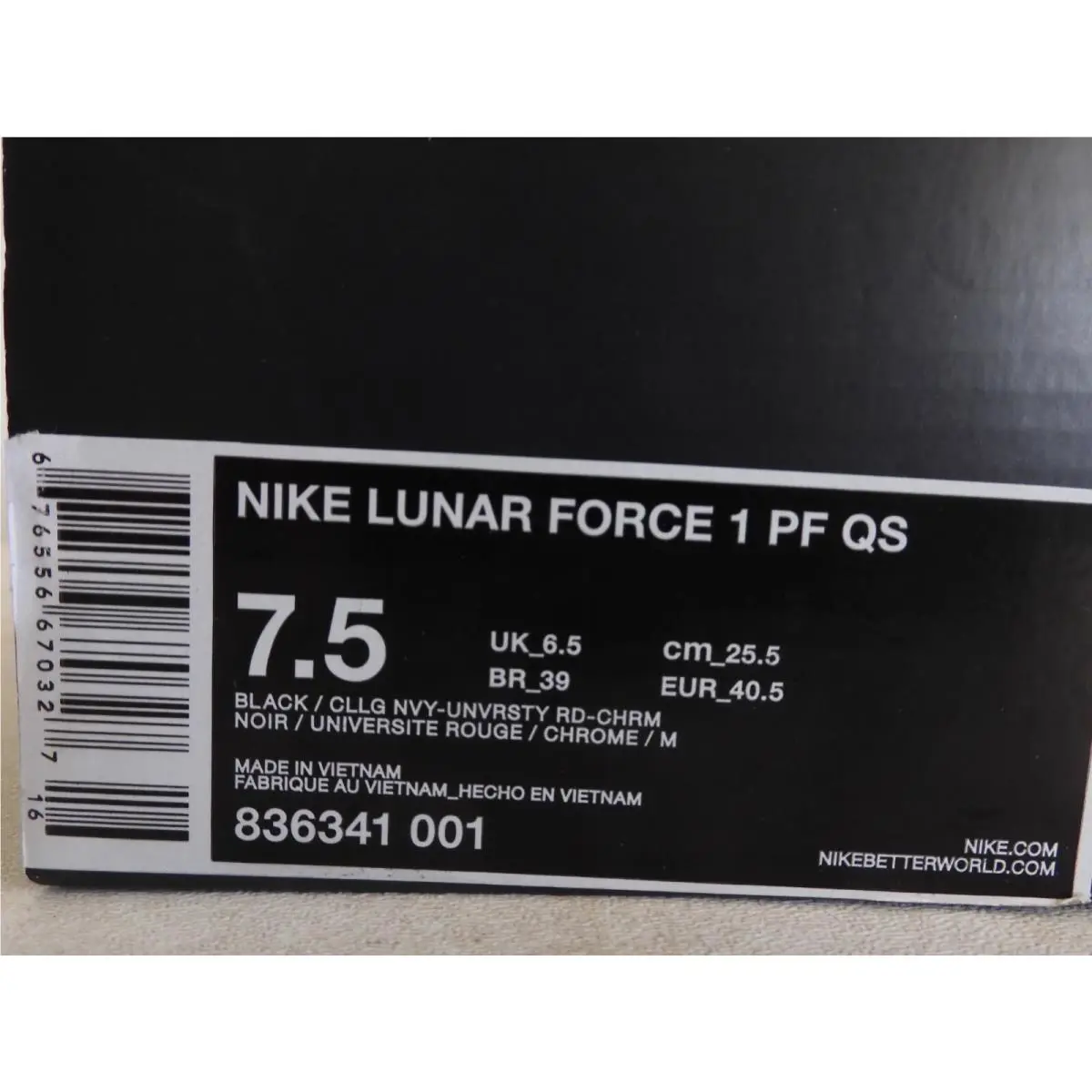 Nike shoes - Nike Lunar Force 1 - Lunar Force - 836341-001 - Black (UPC: 676556670327) 4