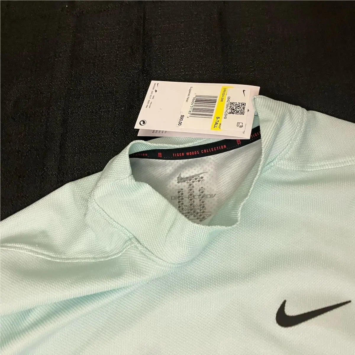 Nike clothing - Nike Tiger Woods Dri Fit ADV Mock - Jade Ice Black 6