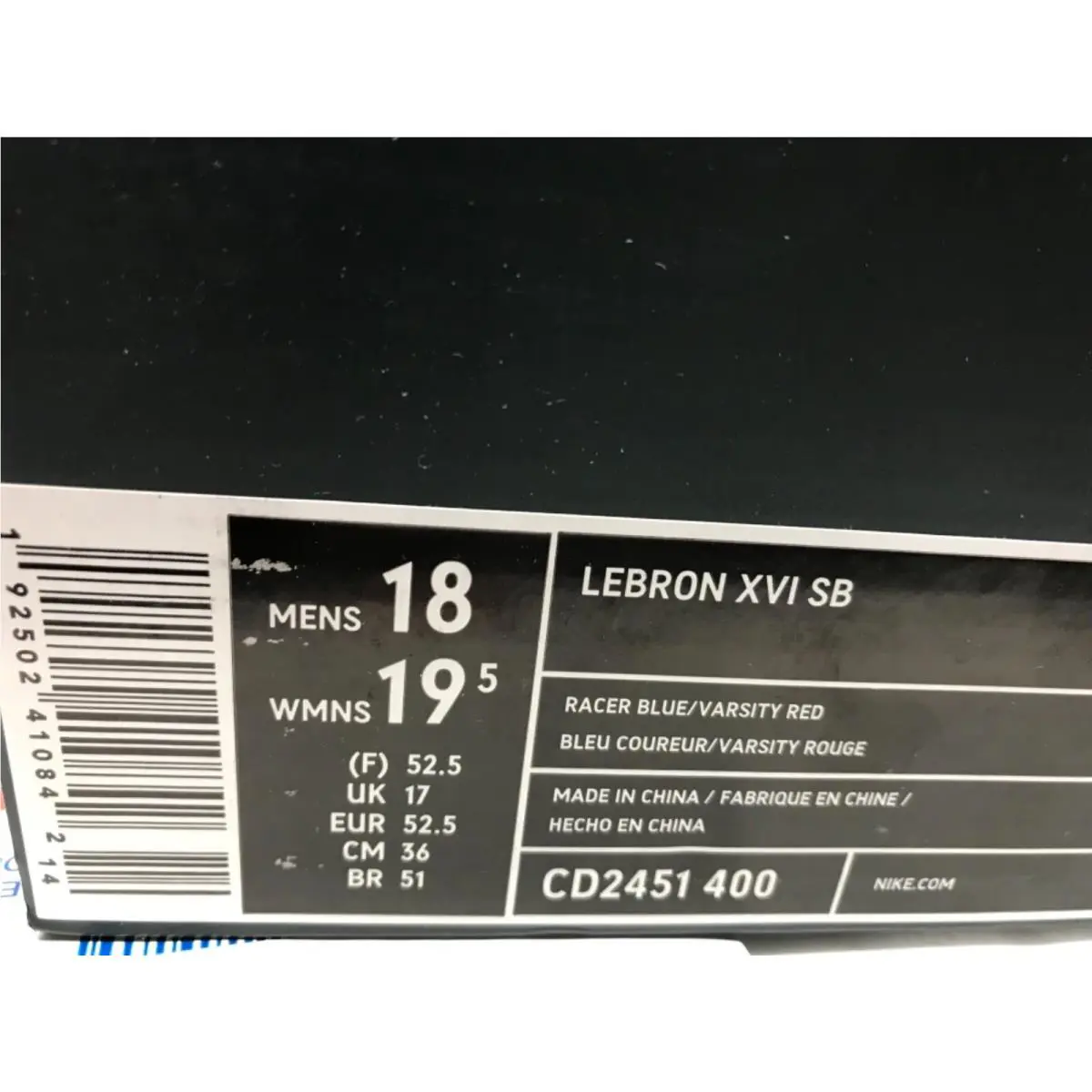 Nike shoes - Nike LeBron XVI - LeBron XVI - CD2451-400 - Blue (UPC: 192502410842) 3