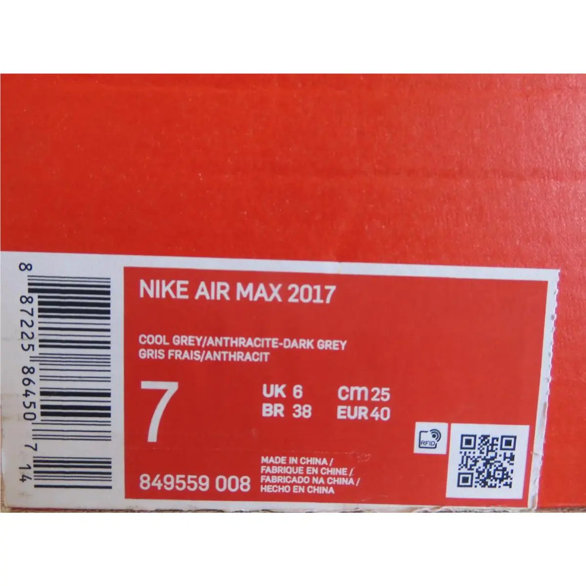 Nike shoes - Nike Air Max 2017 - Air Max - 849559-008 - Gray (UPC: 887225864507) 6