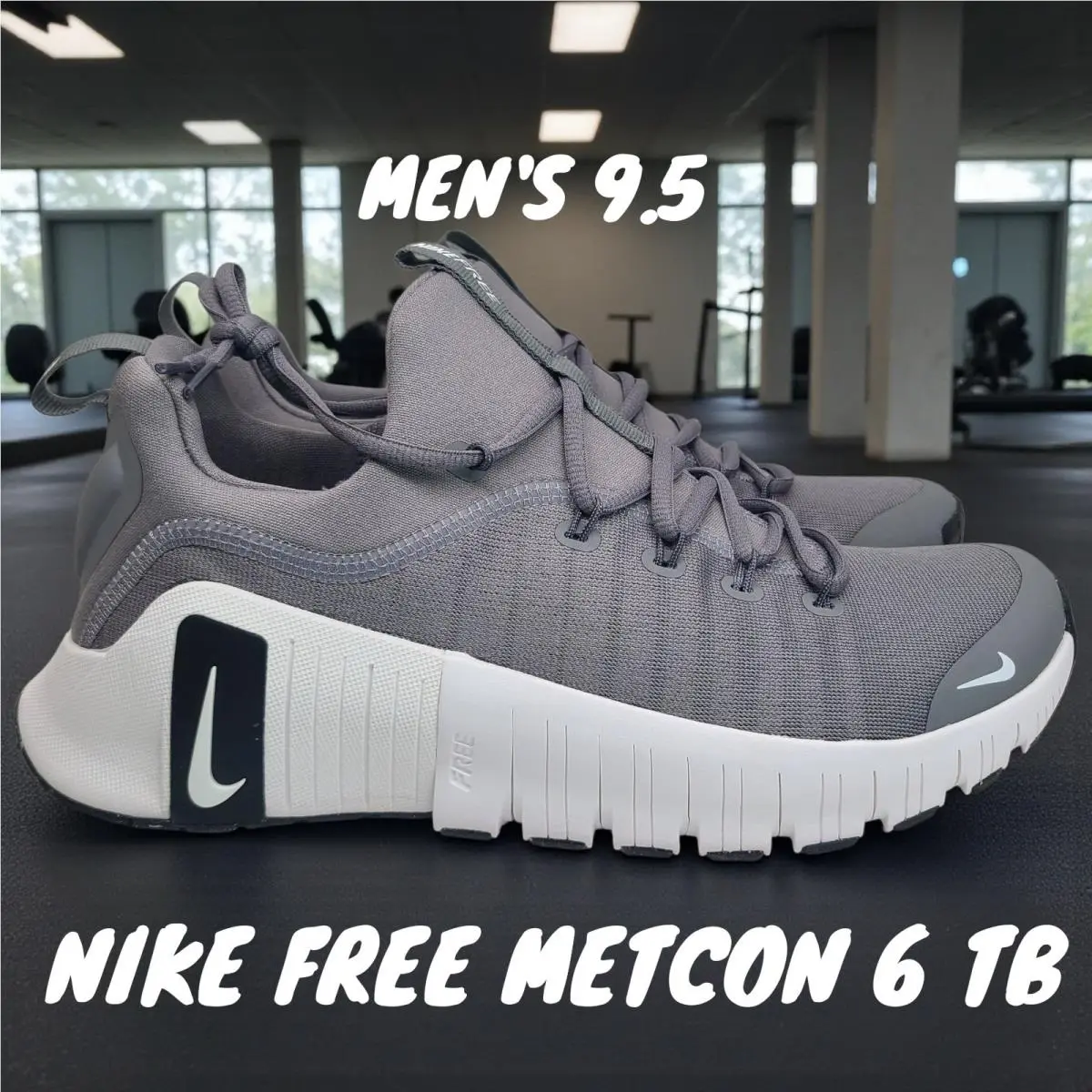Nike Free Metcon 6 TB Training Workout Crossfit Gunsmoke Grey HM3754-002 Sz 9.5