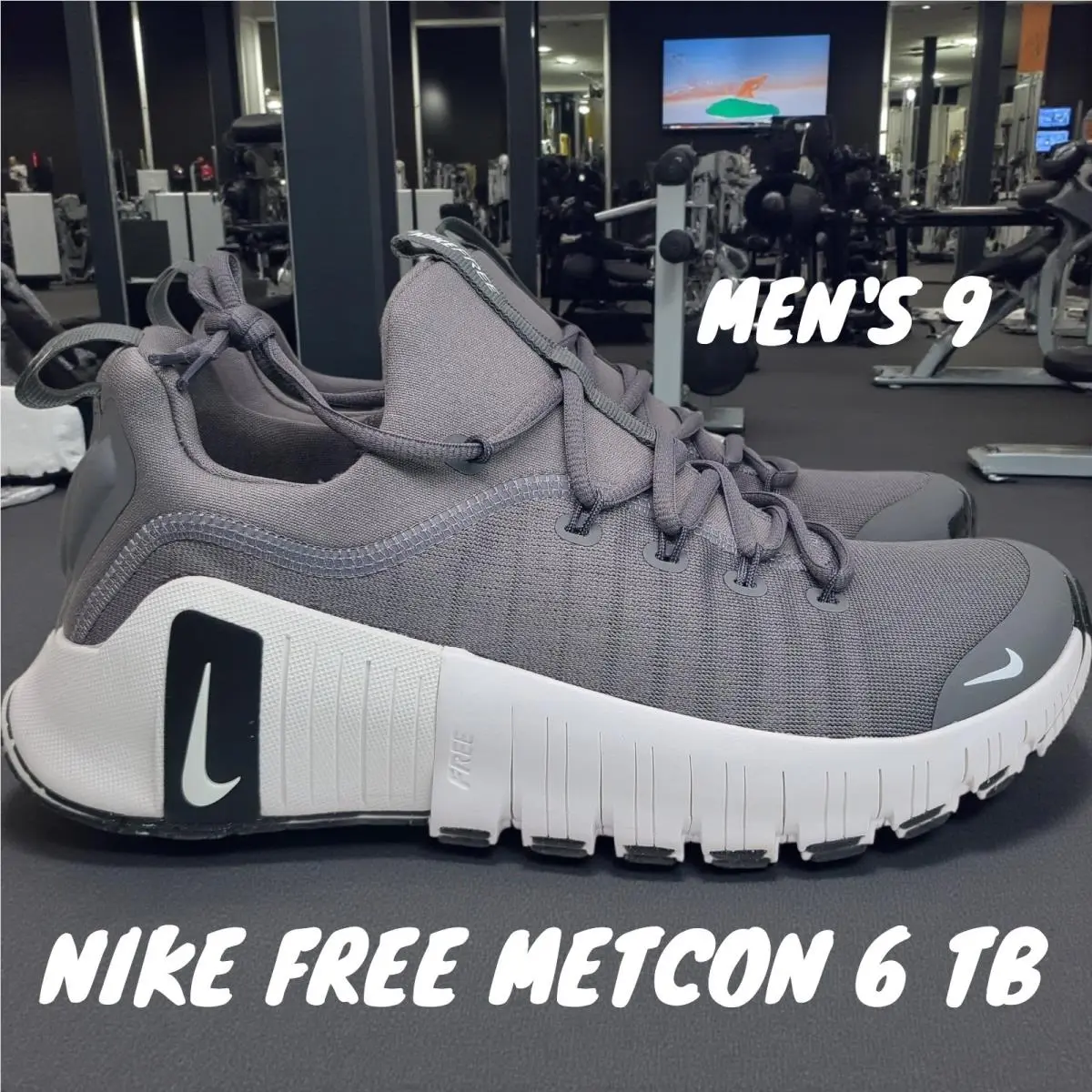Nike Free Metcon 6 TB Training Workout Crossfit Gunsmoke Grey HM3754-002 Sz 9