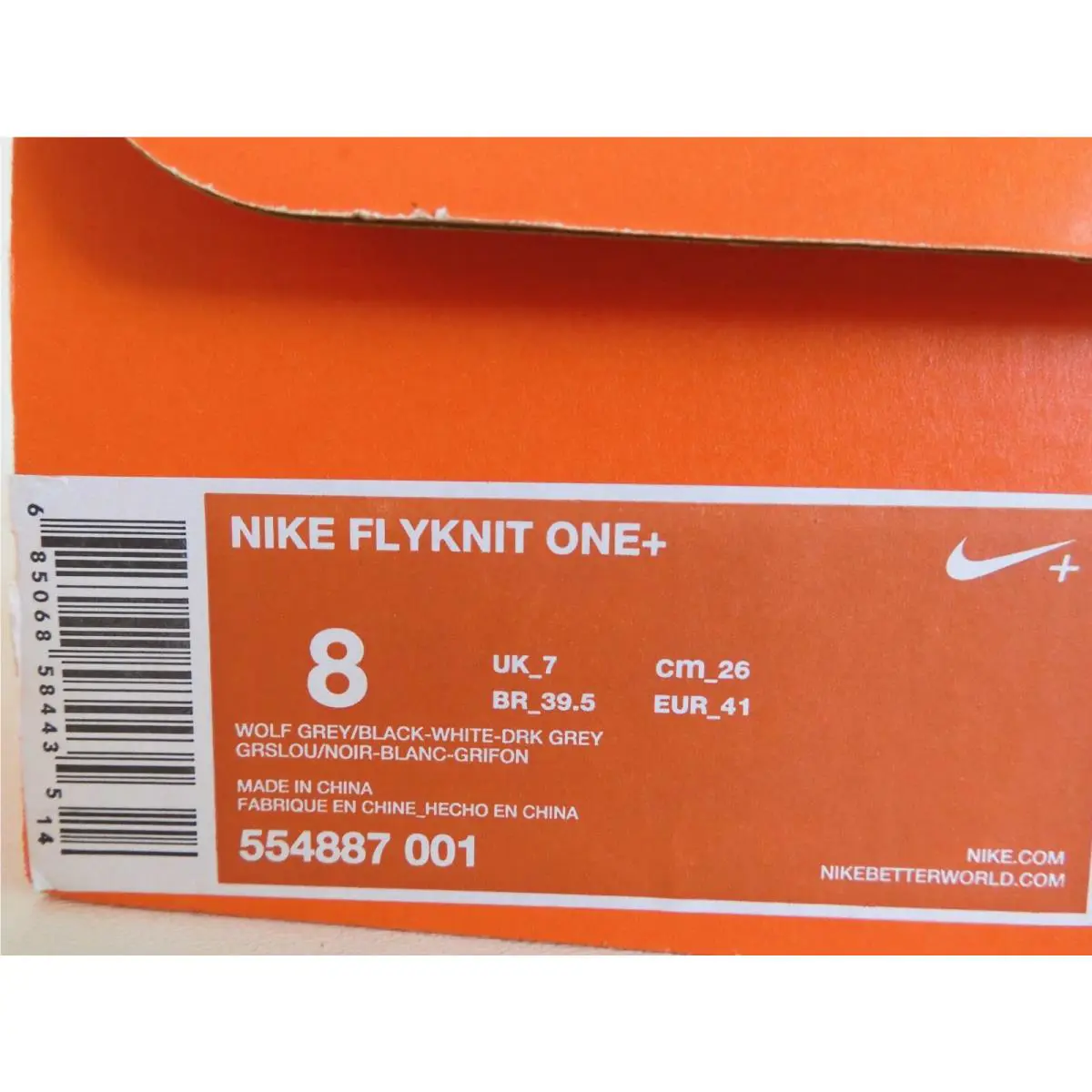 Nike shoes - Nike Flyknit One+ - Flyknit - Gray (UPC: 685068584435) 3