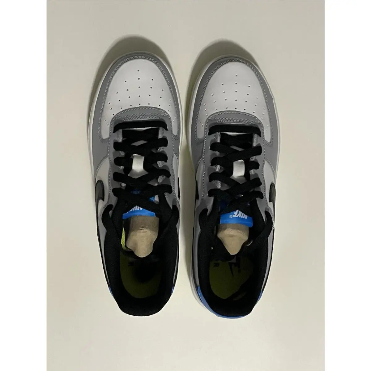 Nike shoes - Nike Air Force 1 (GS) - 596728-051 - Wolf Grey/Black-White (UPC: 0826215813408) 2