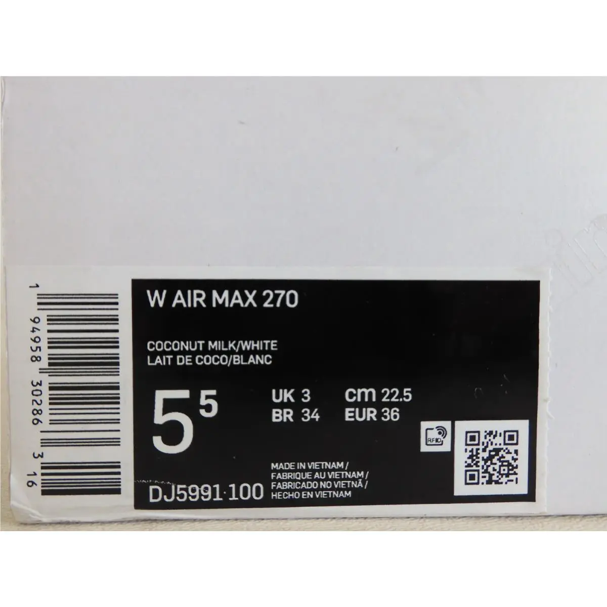 Nike shoes - Nike Air Max 270 - Air Max - DJ5991-100 - Yellow (UPC: 194958302863) 3