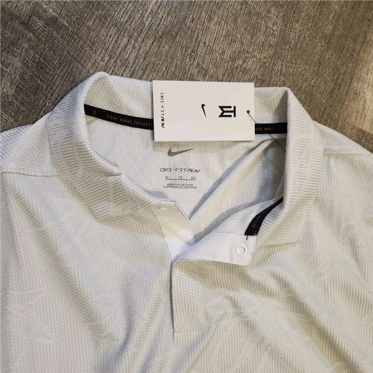 Nike clothing - TIger Woods ADV First Major Win Anniversary Polo - Photon Dust White Black 11